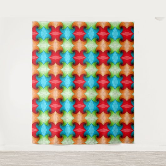 kleurig patroon wandkleed (Voorkant)