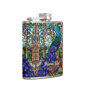 kleurig Peacock Glas in lood Heupfles (Rechts)