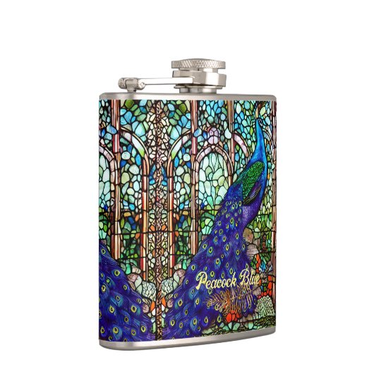  kleurig Peacock Glas in lood Heupfles (Rechts)