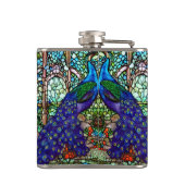 kleurig Peacock Glas in lood Heupfles (Achterkant)