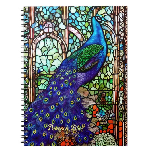  kleurig Peacock Glas in lood Notitieboek (Voorkant)