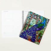  kleurig Peacock Glas in lood Planner (Display)