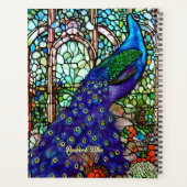  kleurig Peacock Glas in lood Planner (Achterkant)