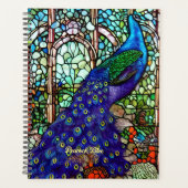 kleurig Peacock Glas in lood Planner (Voorkant)