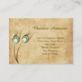 Kleurig Peacock-profiel Visitekaartje (Achterkant)