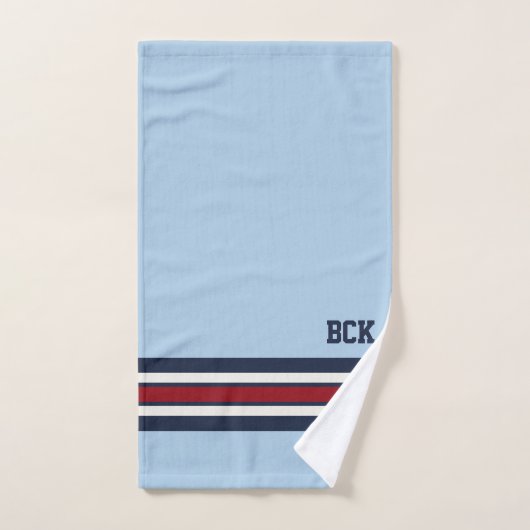 Kleurig persoonlijk Ice Hockey Blue Shirt Stripe Bad Handdoek (Handdoek)