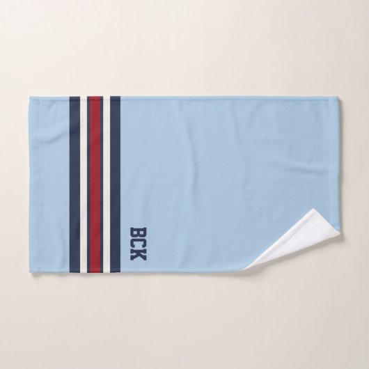 Kleurig persoonlijk Ice Hockey Blue Shirt Stripe Bad Handdoek (Handdoek)