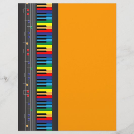 Kleurig pianotoetsenbord flyer (Voorkant)