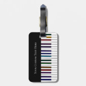 Kleurig pianotoetsenbord, persoonlijk Bagagelabel (Achterkant verticaal)