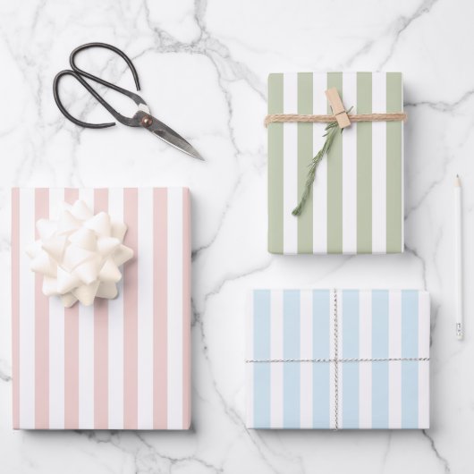 Kleurig Pinky Green Blue Wrapping Paper (Voorkant)