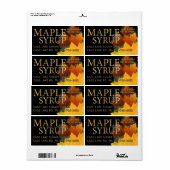 Kleurig plastic kan Esdoornsiroop label (Full Sheet)
