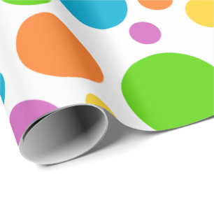 Kleurig poka-dot-pakpapier cadeaupapier