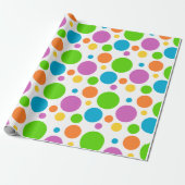 Kleurig poodot-wrapppapier cadeaupapier (Uitgerold)