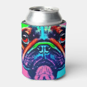 Kleurig portret van een bok in pop-stijl blikjeskoeler (Blikje Voorkant)