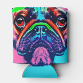 Kleurig portret van een bok in pop-stijl blikjeskoeler (Achterkant)