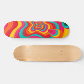 Kleurig Psychedelic groovy-patroon Persoonlijk Skateboard (Horizontaal)