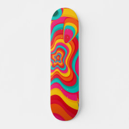 Kleurig Psychedelic groovy-patroon Persoonlijk Skateboard