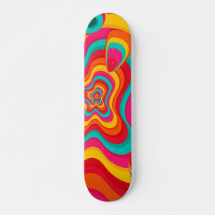 Kleurig Psychedelic groovy-patroon Persoonlijk Skateboard