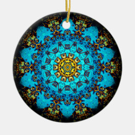 Kleurig psychedelisch abstract patroon keramisch ornament