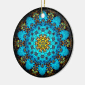 Kleurig psychedelisch abstract patroon keramisch ornament (Links)
