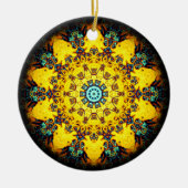Kleurig psychedelisch abstract patroon keramisch ornament (Voorkant)