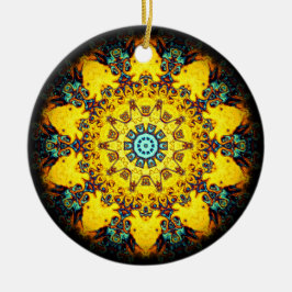 Kleurig psychedelisch abstract patroon keramisch ornament