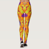 Kleurig psychedelisch abstract patroon leggings (Achterkant)