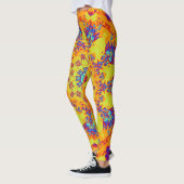 Kleurig psychedelisch abstract patroon leggings (Links)