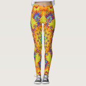 Kleurig psychedelisch abstract patroon leggings (Voorkant)