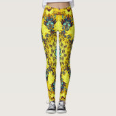 Kleurig psychedelisch abstract patroon leggings (Voorkant)