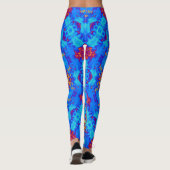 Kleurig psychedelisch abstract patroon leggings (Achterkant)