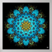 Kleurig psychedelisch abstract patroon poster (Voorkant)
