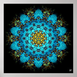 Kleurig psychedelisch abstract patroon poster