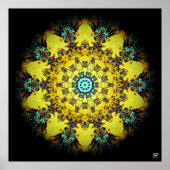 Kleurig psychedelisch abstract patroon poster (Voorkant)