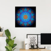 Kleurig psychedelisch abstract patroon poster (Thuiskantoor)
