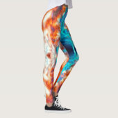 Kleurig psychedelisch caleidoscooppatroon leggings (Rechts)