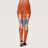 Kleurig psychedelisch caleidoscooppatroon leggings (Achterkant)