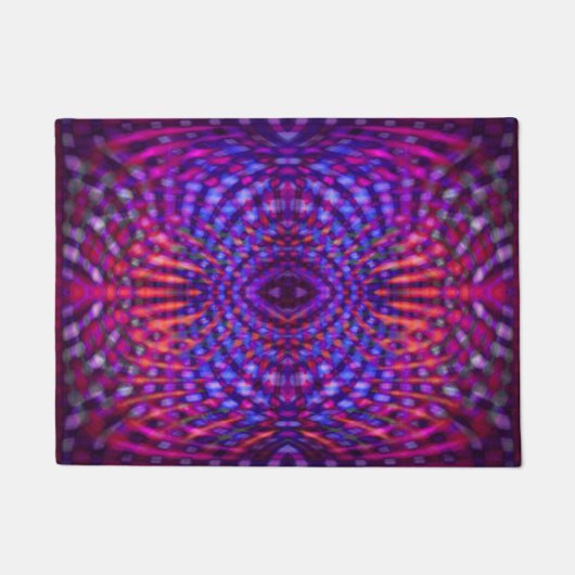 Kleurig psychedelisch patroon deurmat (Voorkant)