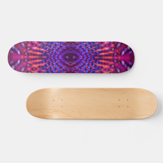 Kleurig psychedelisch patroon persoonlijk skateboard (Horizontaal)