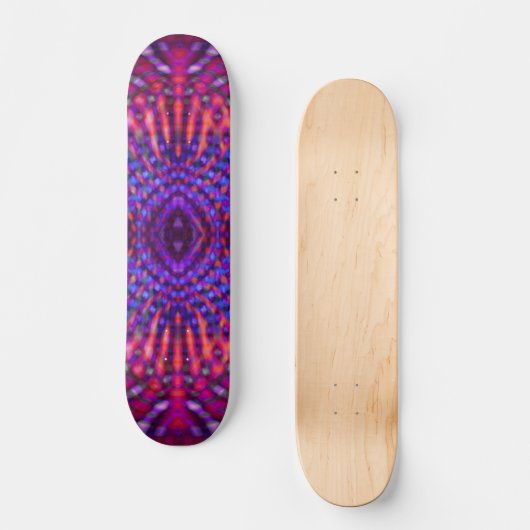 Kleurig psychedelisch patroon persoonlijk skateboard (Voorkant)
