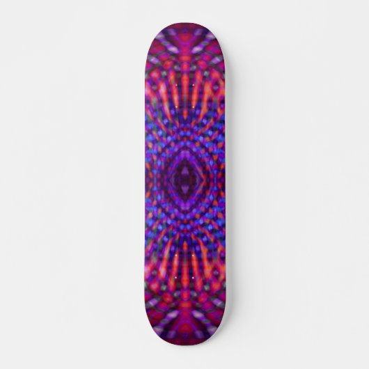 Kleurig psychedelisch patroon persoonlijk skateboard (Voorkant)