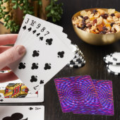 Kleurig psychedelisch patroon pokerkaarten (Insitu)