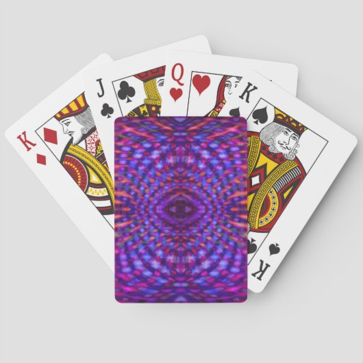 Kleurig psychedelisch patroon pokerkaarten (Achterkant)