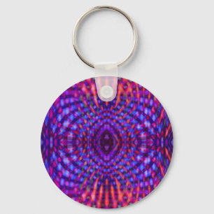 Kleurig psychedelisch patroon sleutelhanger
