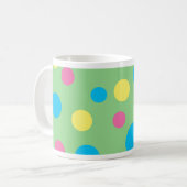 Kleurig puntpatroon koffiemok (Voorkant links)