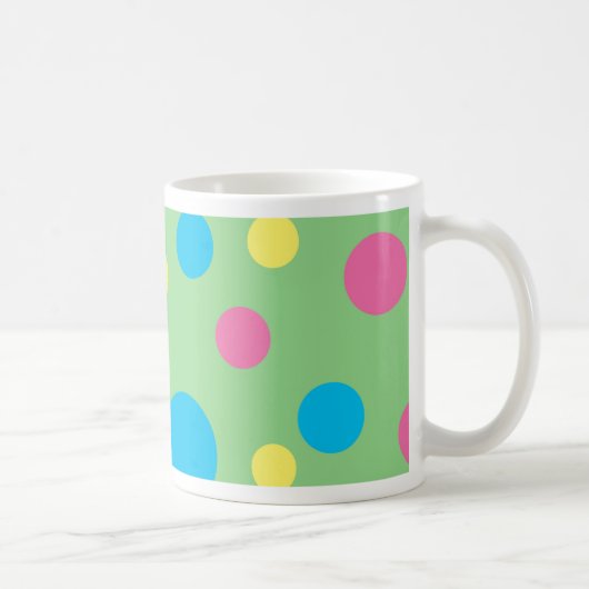 Kleurig puntpatroon koffiemok (Rechts)