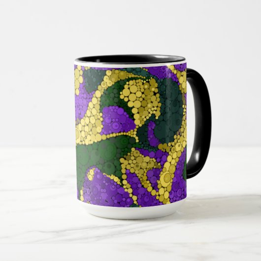 Kleurig puntpatroon van polka mok (Voorkant rechts)