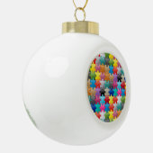 Kleurig puzzelpatroon keramische bal ornament (Links)