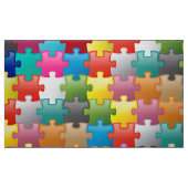 Kleurig puzzelpatroon stof (Fat Quarter)