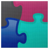Kleurig puzzelpatroon stof (Close Up)